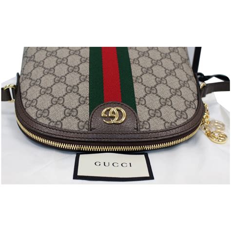 gucci 499621|GG Supreme Ophidia Small Rounded Top Shoulder Bag.